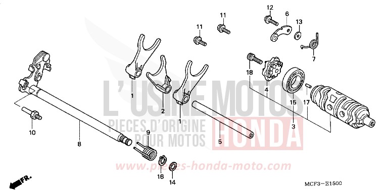 BARILLET DE SELECTION von VTR1000 SP-1 WINNING RED (R258) von 2001
